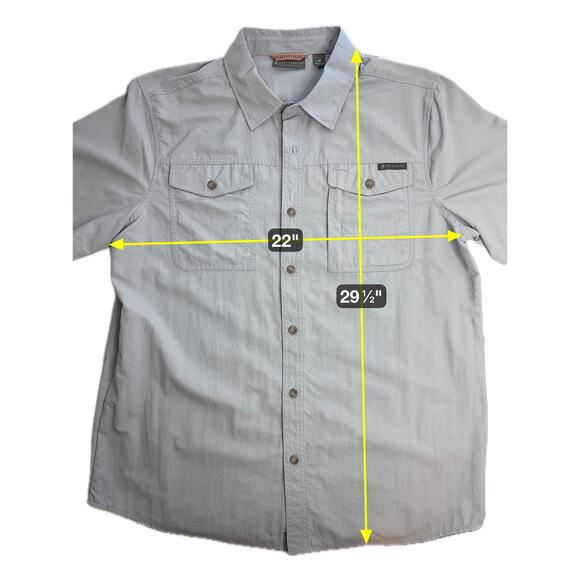 NWT Free Country Rip-Stop Expedition Short Sleeve Button Up Shirt Mens Medium M - Picture 8 of 8